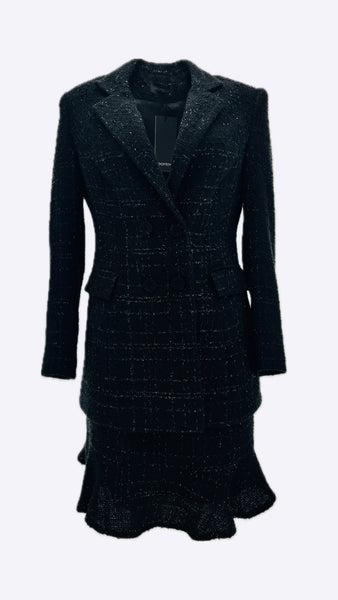 TWEED BLAZER - BLACK