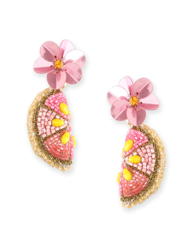 Citrus Earrings - Pink