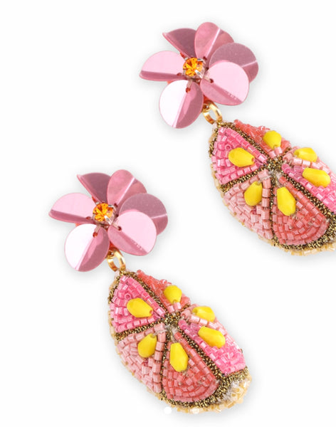 Citrus Earrings - Pink