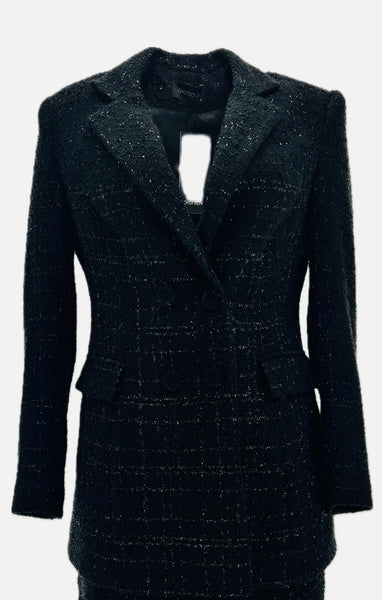 TWEED BLAZER - BLACK