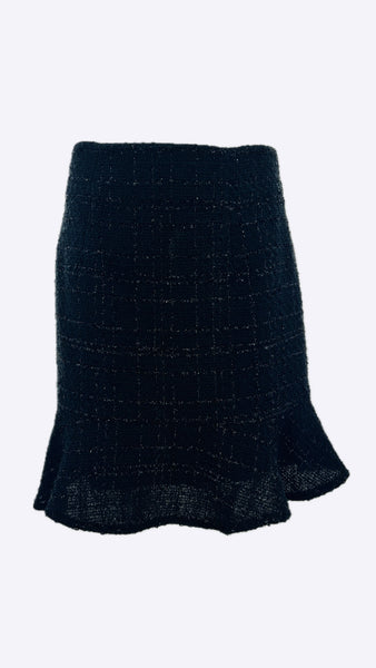 TWEED SKIRT - BLACK