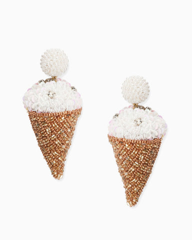 Ice Cream Earrings - White