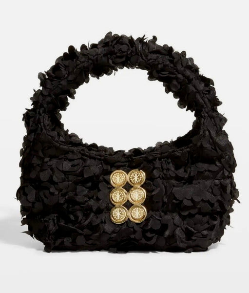 The Mini Hobo Bloom Flower - Black