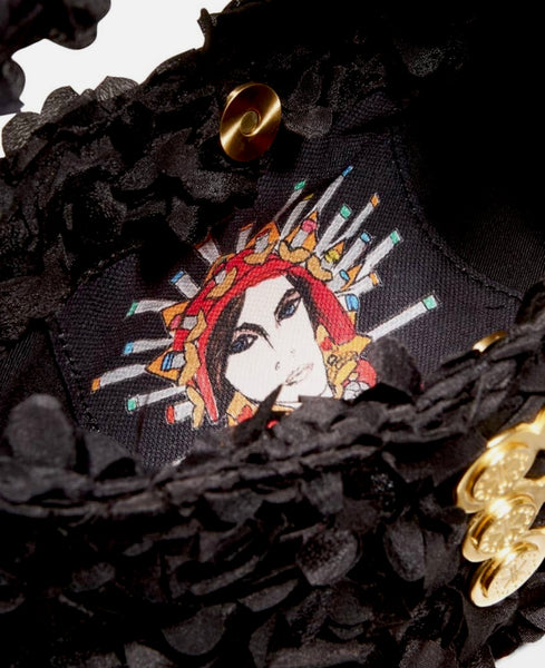 The Mini Hobo Bloom Flower - Black