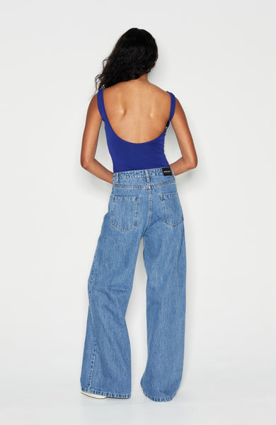 DENIM CREW TROUSERS - BLUE