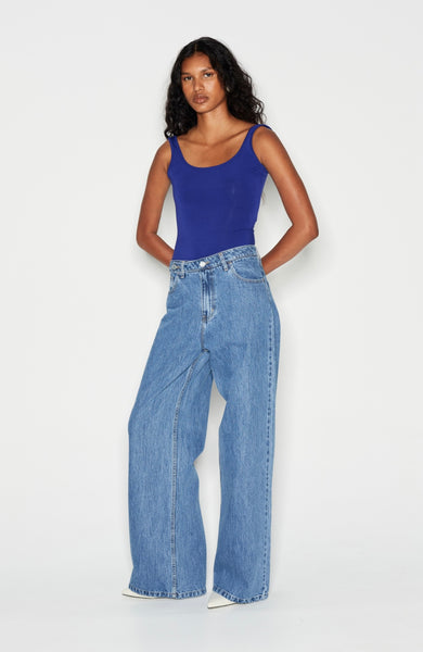 DENIM CREW TROUSERS - BLUE