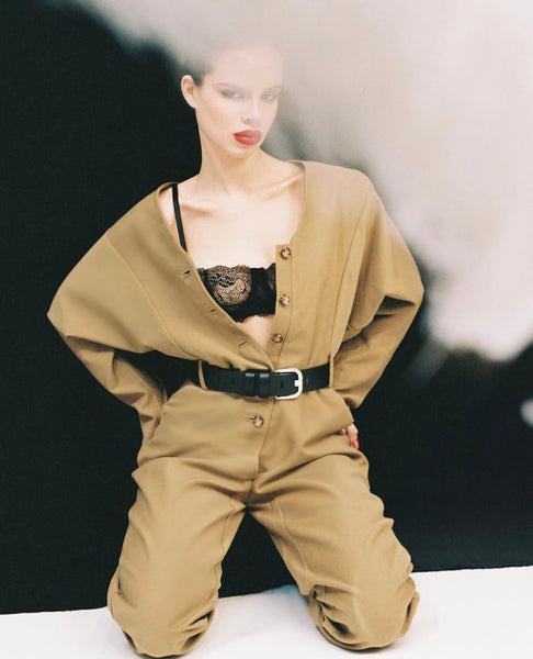 BLOCKBUSTER JUMPSUIT - OLIVE BROWN