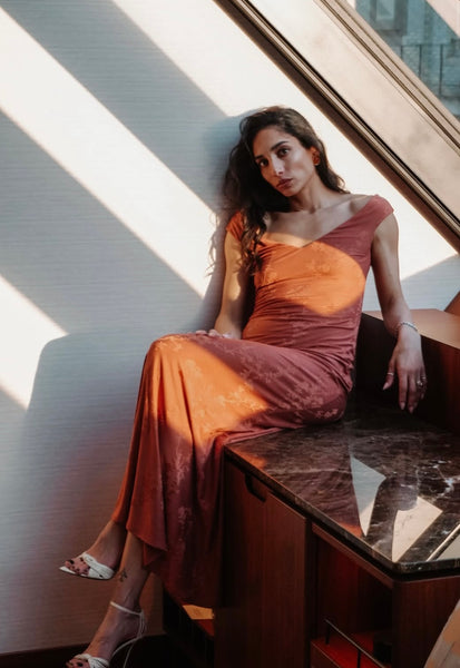 CACTUS LONG DRESS - TERRACOTTA