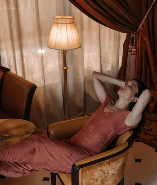 CACTUS LONG DRESS - TERRACOTTA