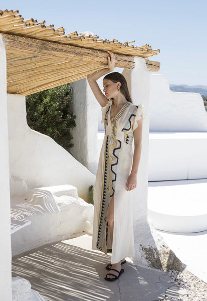 “Kythnos” Embroidered Dress