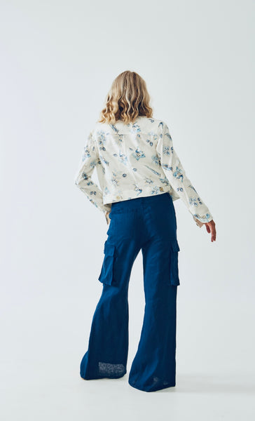 Antiope Linen Pants - Royal Blue