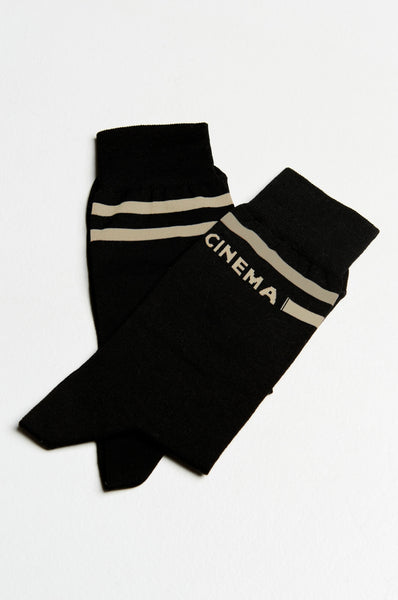 CINEMA SOCKS - BLACK / BEIGE