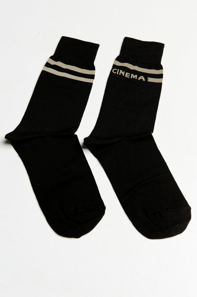 CINEMA SOCKS - BLACK / BEIGE