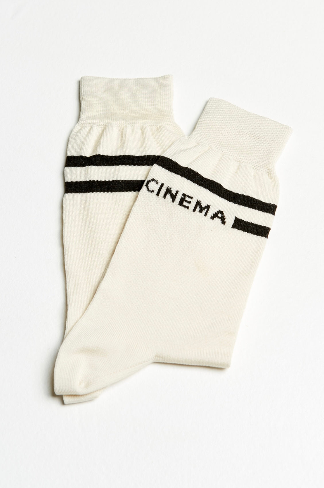 CINEMA SOCKS - OFF WHITE / BLACK