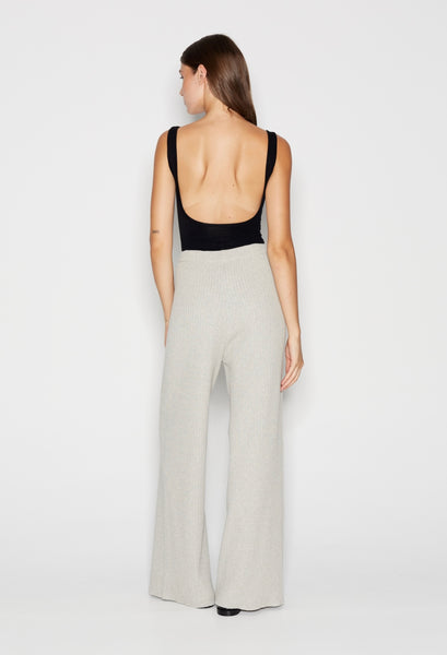 TAGLINES KNITTED TROUSERS - GREY