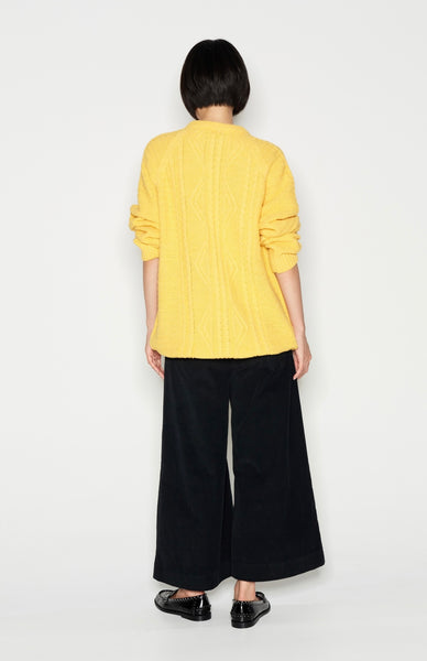 BRIGHT HORROR KNITTED BLOUSE - YELLOW