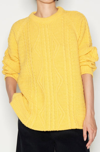 BRIGHT HORROR KNITTED BLOUSE - YELLOW