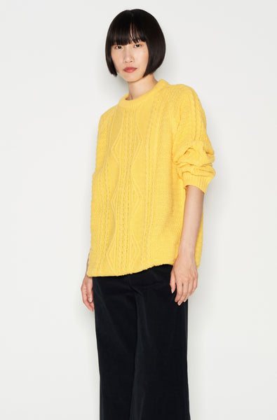 BRIGHT HORROR KNITTED BLOUSE - YELLOW