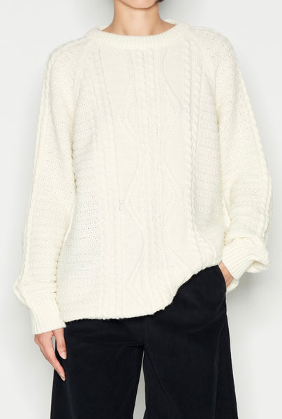 BRIGHT HORROR KNITTED BLOUSE - BEIGE