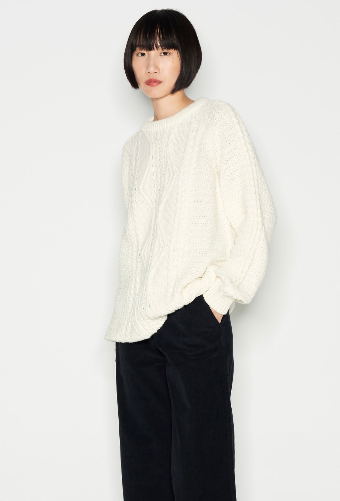 BRIGHT HORROR KNITTED BLOUSE - BEIGE