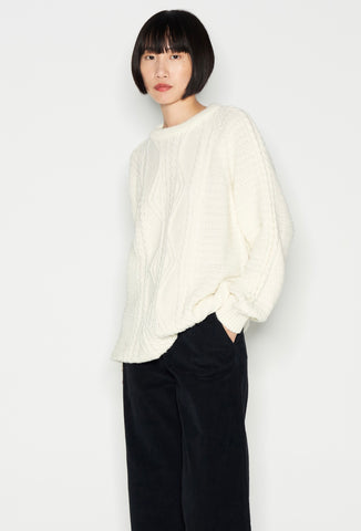 BRIGHT HORROR KNITTED BLOUSE - BEIGE