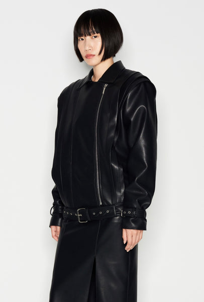 LEATHER ADVENTURE JACKET - BLACK