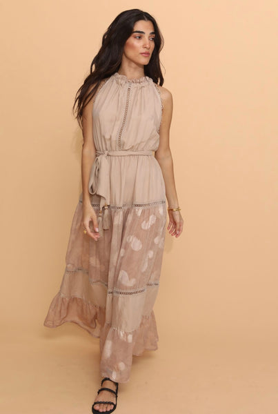 “Dylos” Linen Dress - Beige