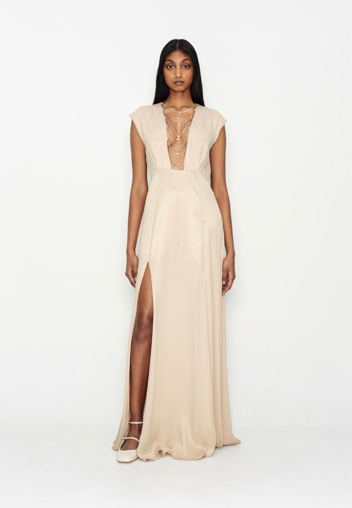 PEARL PERFECT DRESS - BEIGE PORTES OF GREECE PEARL PERFECT DRESS - BEIGE PORTES OF GREECE