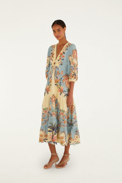 Butter Yellow Boho Beauty Lenzing Ecovero Euroflax Maxi Dress