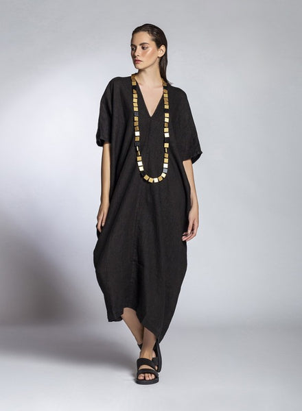 KAFTAN TRIGONO BIR LINEN GAUZE - WHITE