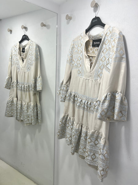 “Rosalia” Boho Dress - Ecrou / Ciel