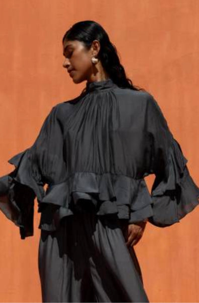 NALA TOP - DARK GREY