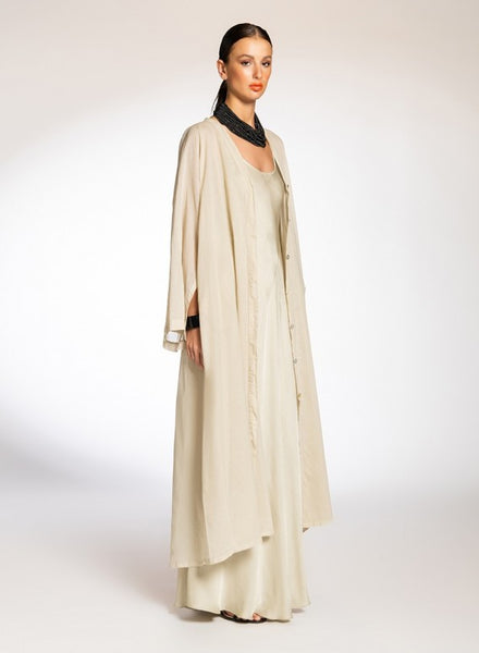 DRESS PLAIN EXTRA LONG SLEEVES VOILE