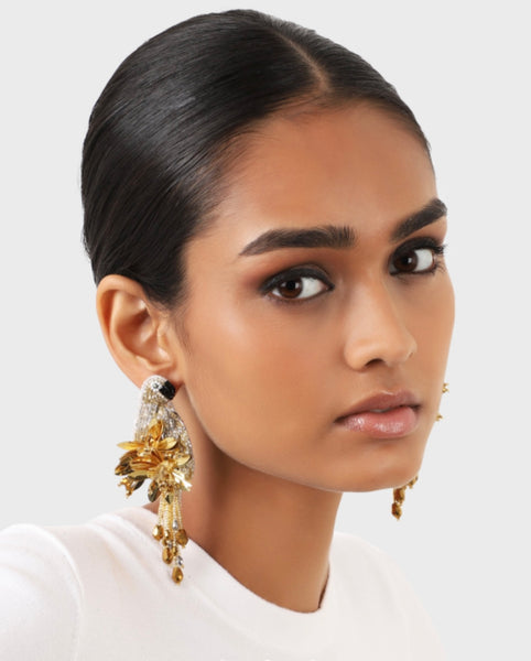 Parrot Earrings - Gold
