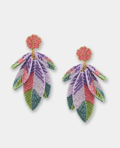 Leaf Earrings - Multicolor