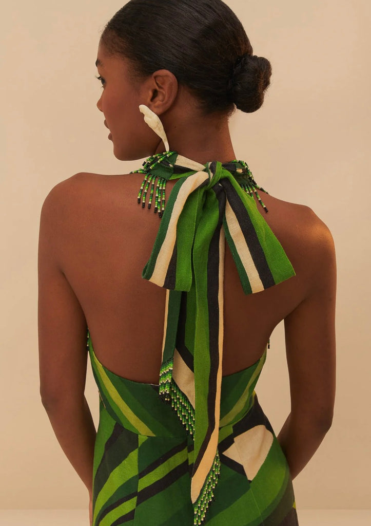 Toucan Tree Green Dress PORTES OF GREECE Toucan Tree Green Dress PORTES OF GREECE