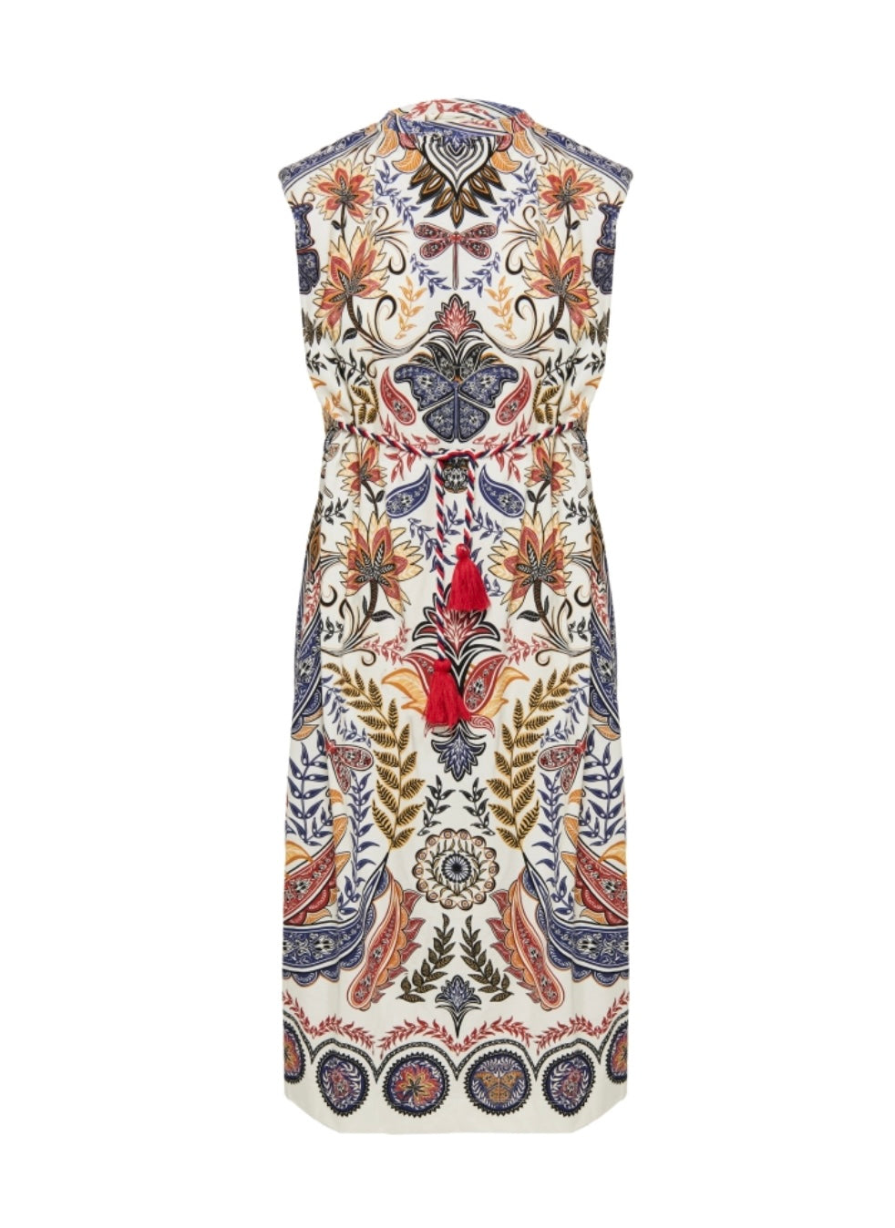 farm rio boho glam off white midi dress Farm Rio Boho Glam Floral Maxi Dress - Boho Glam Off-White