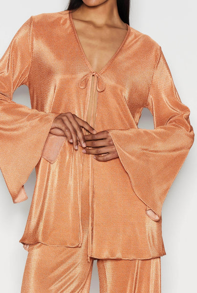 GRACE GALAXY BLOUSE - BURNT ORANGE