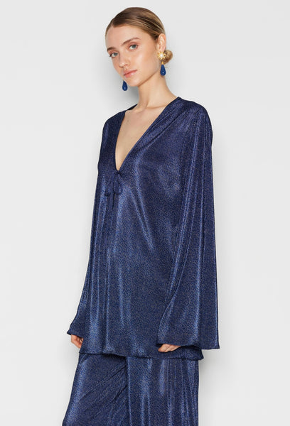 GRACE GALAXY BLOUSE - BLUE