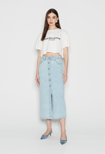 AQUAMARINE DENIM SKIRT