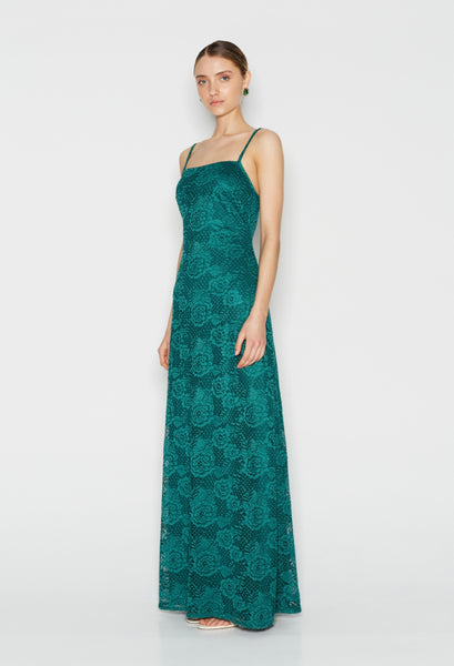 NENA DRESS - TEAL GREEN