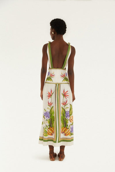 Sand Tropical Scarf Dress