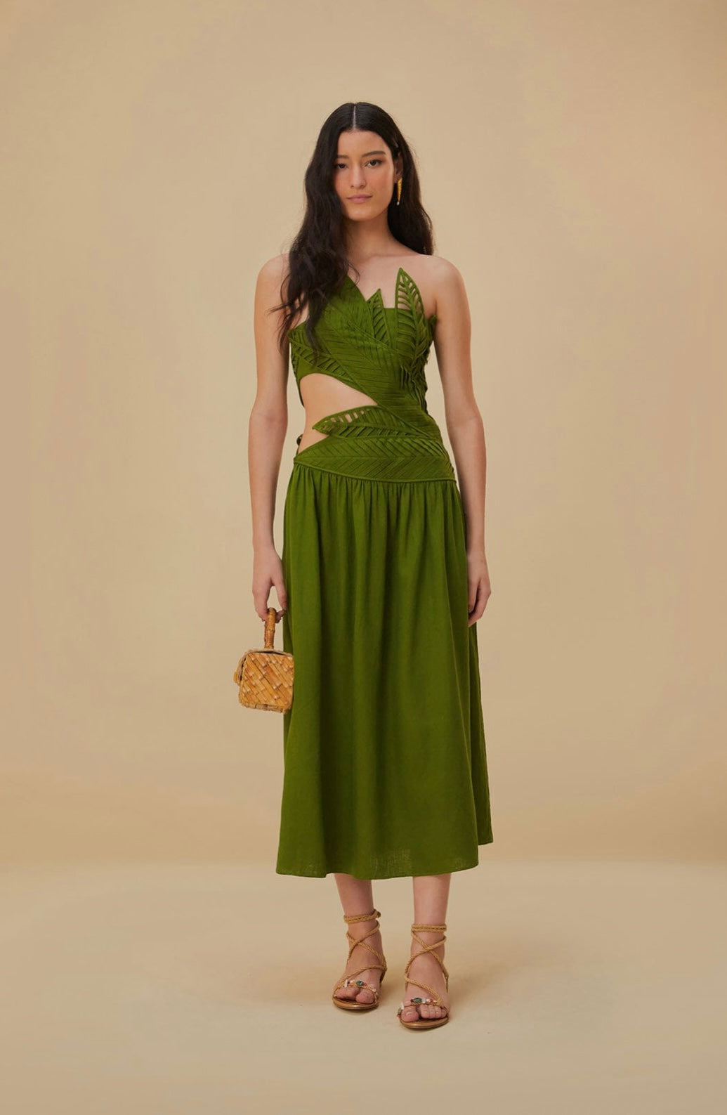 Green leafy dress hotsell