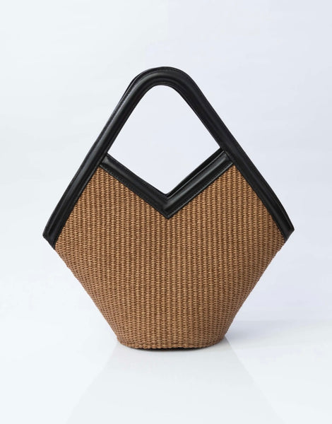 AMALIA RAFFIA BAG BROWN