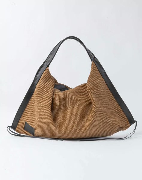 AFETIRIA RAFFIA BAG BROWN