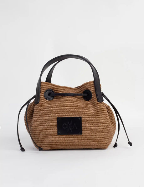 APOKOPI RAFFIA BAG BROWN