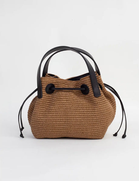 APOKOPI RAFFIA BAG BROWN