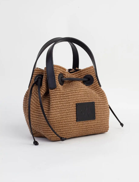 APOKOPI RAFFIA BAG BROWN