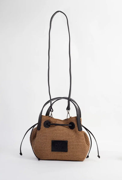 APOKOPI RAFFIA BAG BROWN