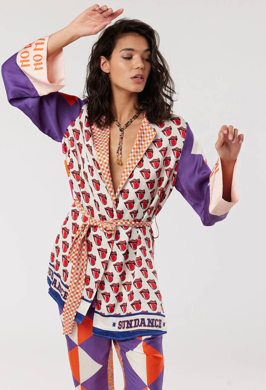 Lucia Kimono Belted Retro Jacket